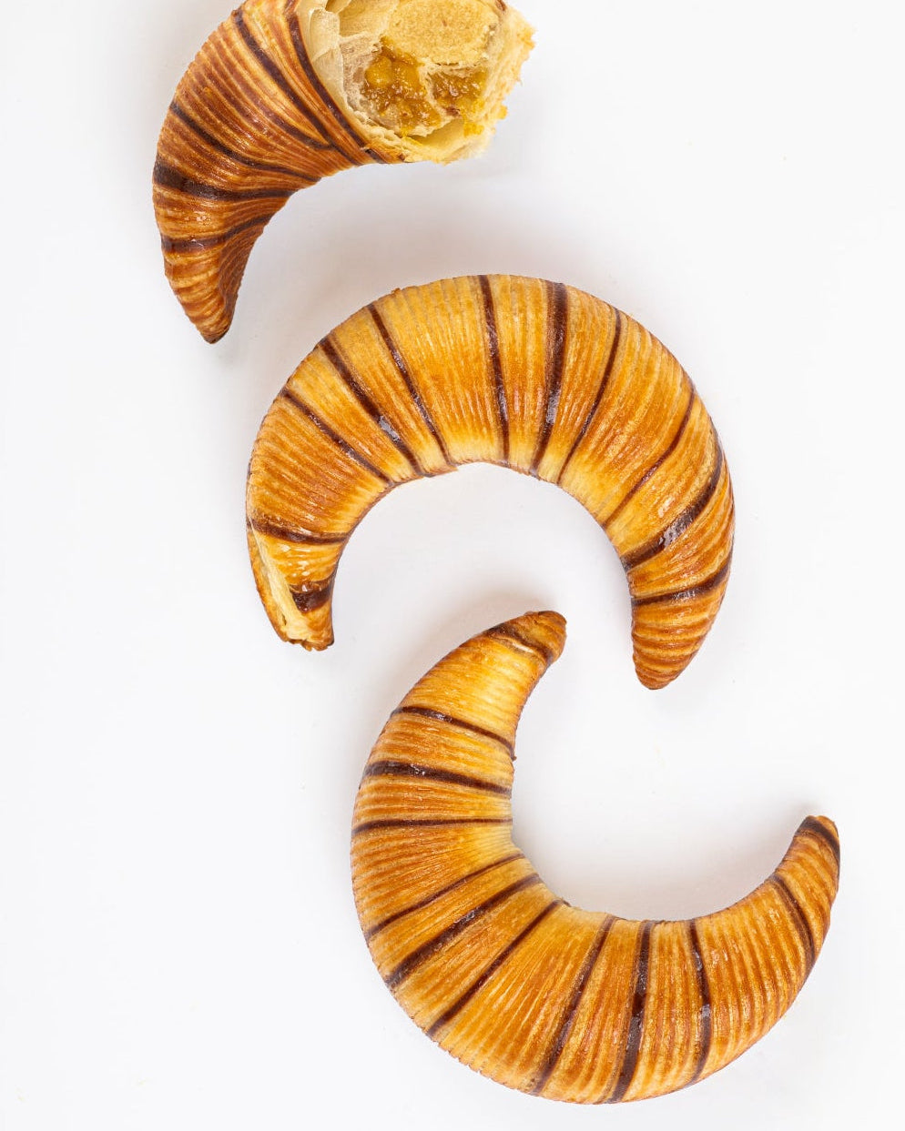 Kruasanas su bananu ir marcipanu