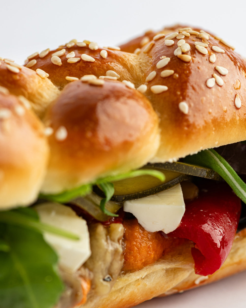 Hokkaido duonos užkandis su keptais baklažanais