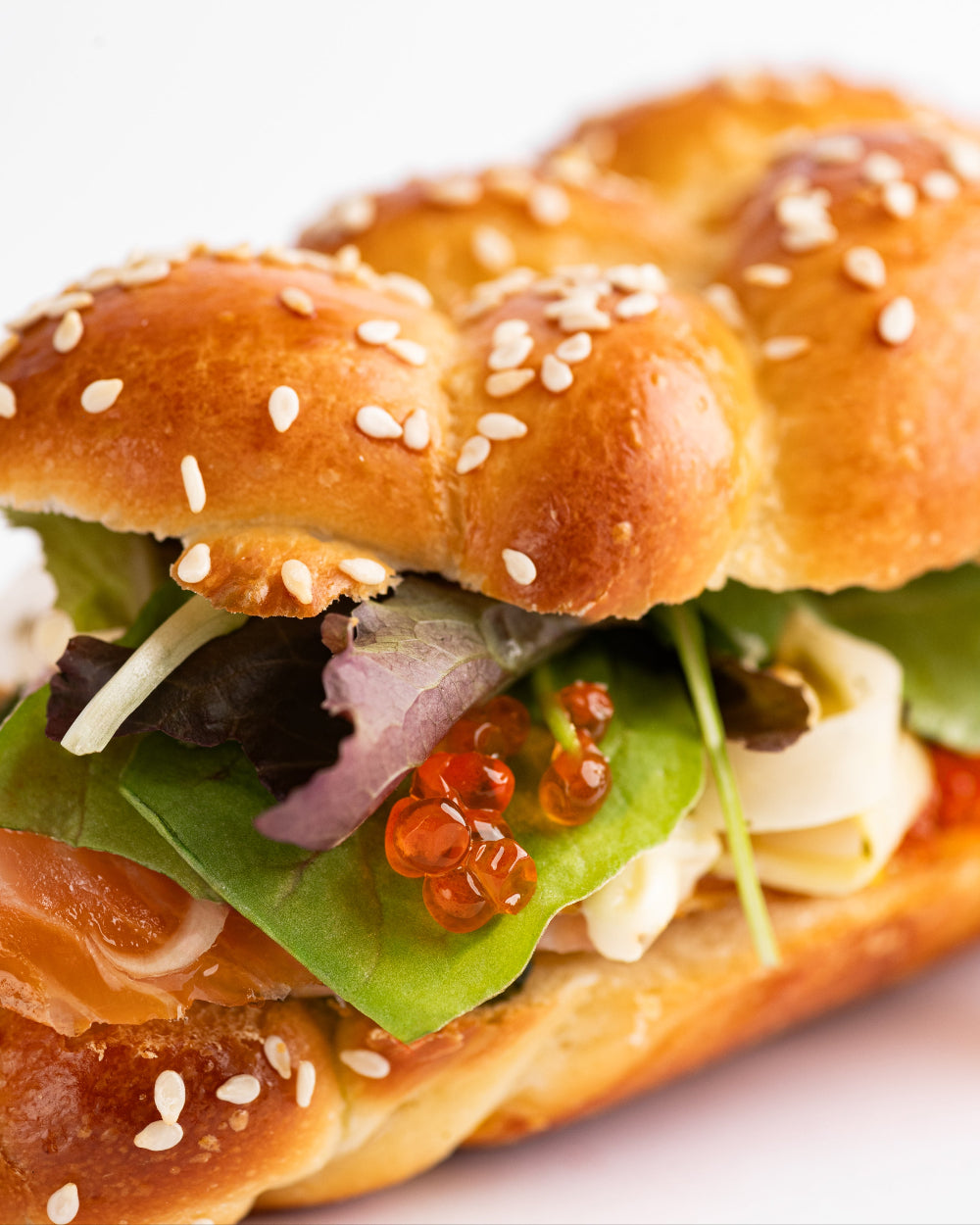 Hokkaido duonos užkandis su lašiša